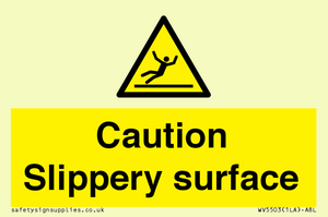 Caution Slippery surface